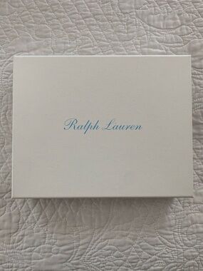 Ralph Lauren Cream Box with Light Blue Script Logo